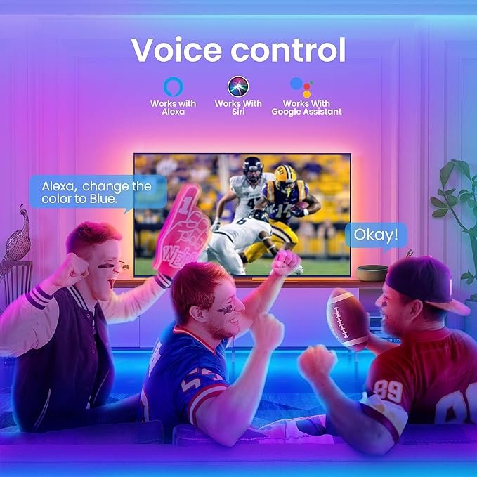 TJOY - Tira de luces LED inteligentes para habitación, compatible con Alexa - Image 2
