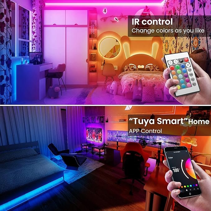 TJOY - Tira de luces LED inteligentes para habitación, compatible con Alexa - Image 3